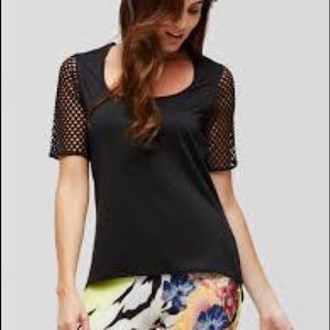 Peony and me mesh sleeve top